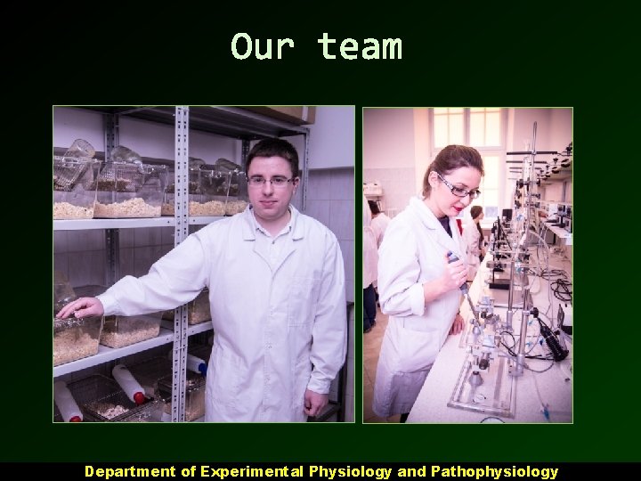 Our team Department of Experimental Physiology and Pathophysiology 