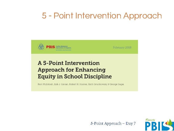 PBIS Day 7 5 Point Intervention Approach 5