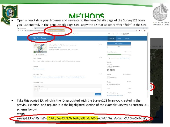 METHODS Data Organization | AGOL Set-Up | Field Apps Link from Collector to Survey