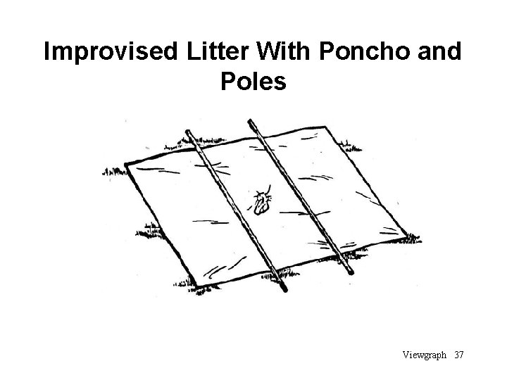 Improvised Litter With Poncho and Poles Viewgraph 37 