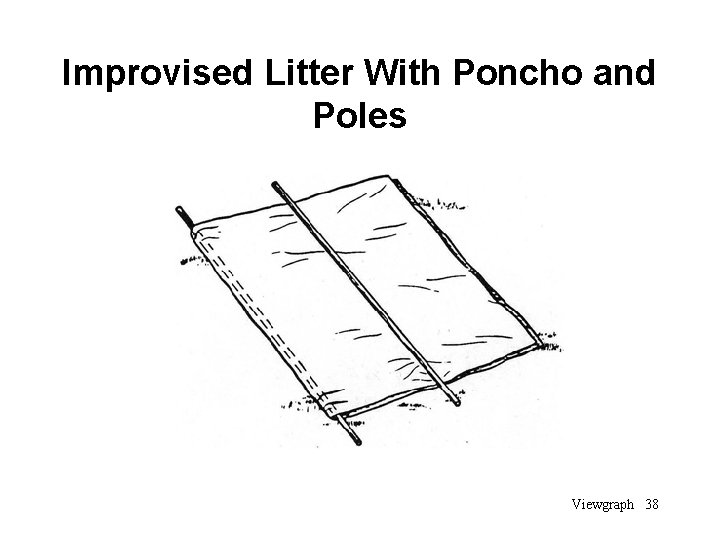 Improvised Litter With Poncho and Poles Viewgraph 38 