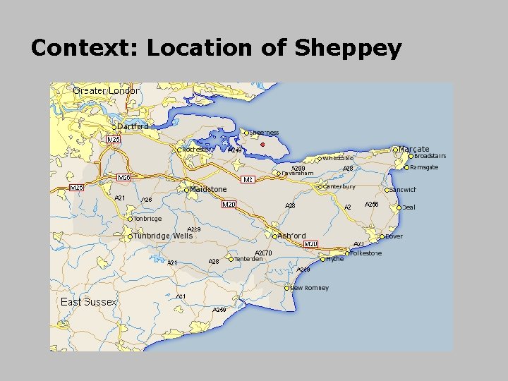 Context: Location of Sheppey 