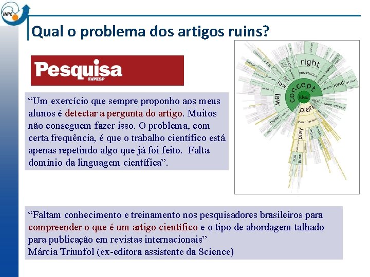 Qual o problema dos artigos ruins? “Um exercício que sempre proponho aos meus alunos