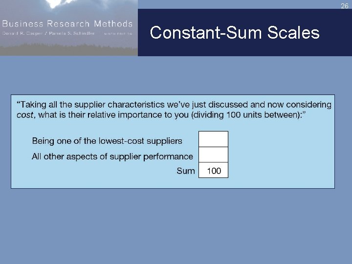 26 Constant-Sum Scales 