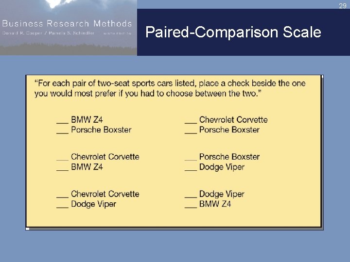 29 Paired-Comparison Scale 