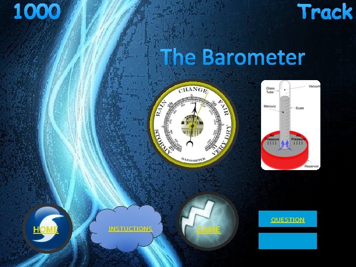 1000 Track The Barometer QUESTION HOME INSTUCTIONS GAME 