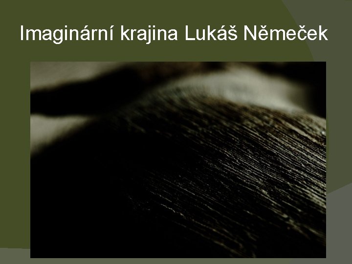 Imaginární krajina Lukáš Němeček 