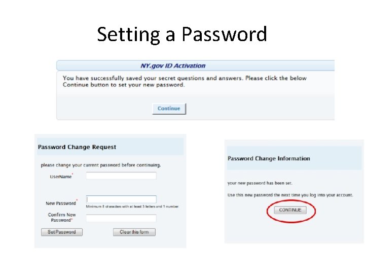 Setting a Password Setting a Password
