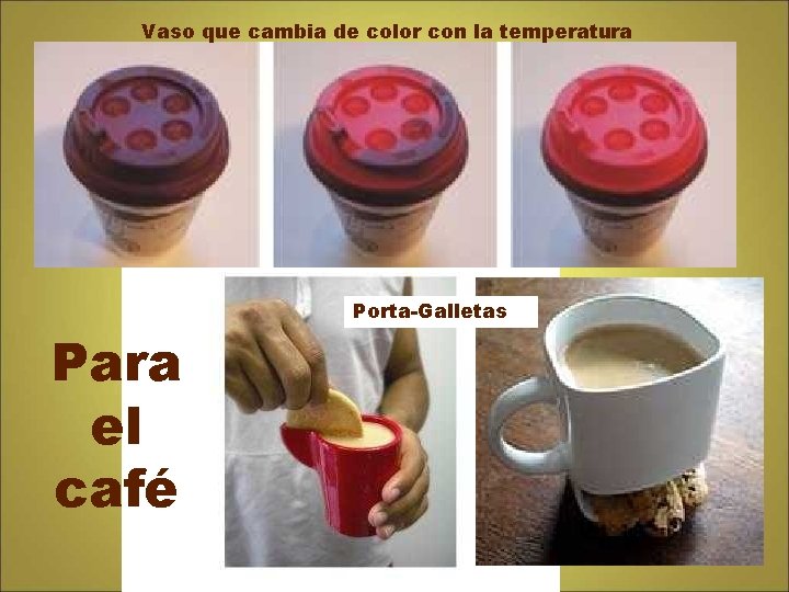 Vaso que cambia de color con la temperatura Para el café Porta-Galletas 