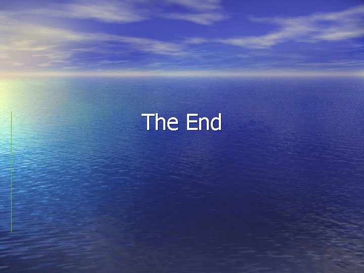 The End 