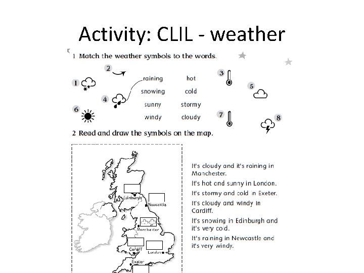 Activity: CLIL - weather 