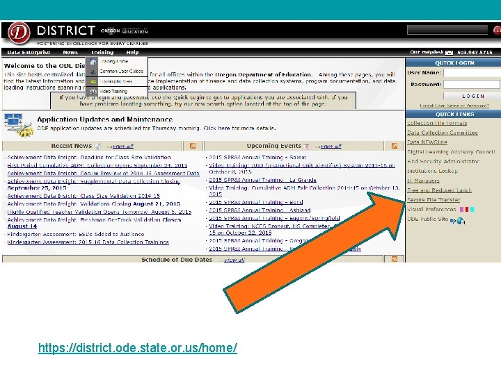 https: //district. ode. state. or. us/home/ 