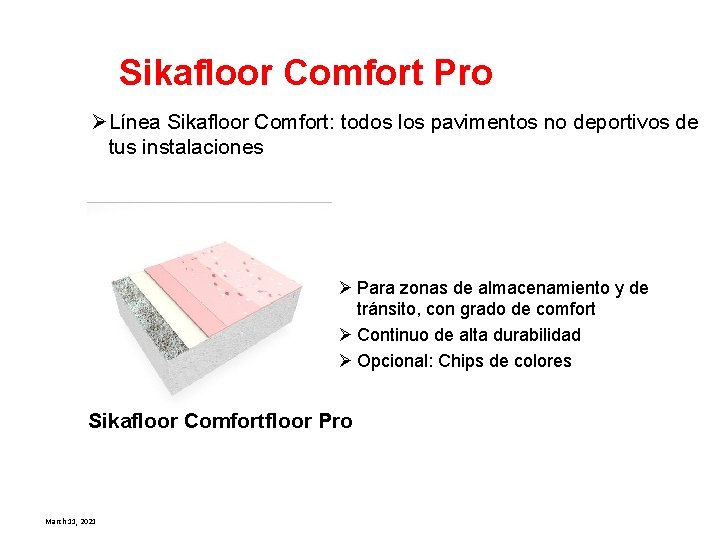 Sikafloor Comfort Pro Ø Línea Sikafloor Comfort: todos los pavimentos no deportivos de tus