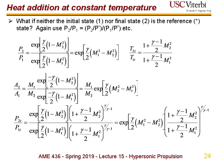 Heat addition at constant temperature Ø What if neither the initial state (1) nor Heat addition at constant temperature Ø What if neither the initial state (1) nor