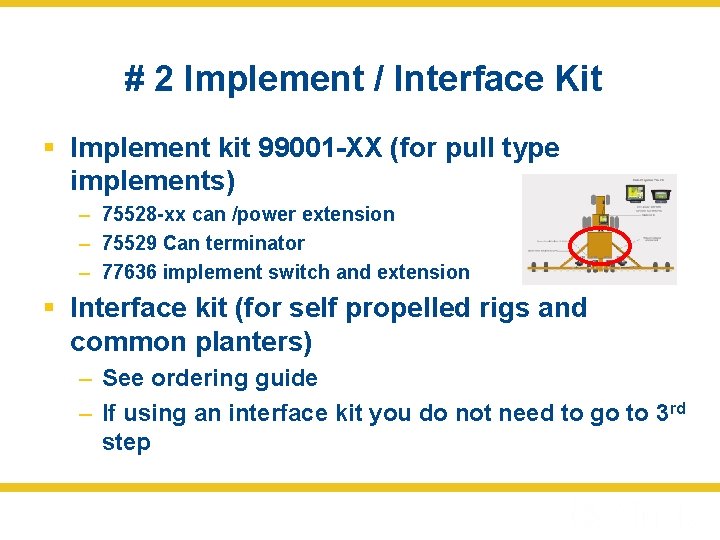 # 2 Implement / Interface Kit § Implement kit 99001 -XX (for pull type