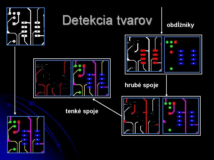 Detekcia tvarov hrubé spoje tenké spoje obdĺžniky Detekcia tvarov hrubé spoje tenké spoje obdĺžniky