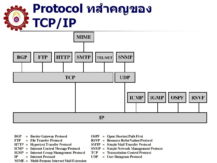 Protocol ทสำคญของ TCP/IP 