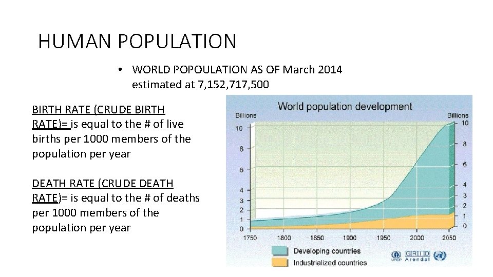 HUMAN POPULATION • WORLD POPOULATION AS OF March 2014 estimated at 7, 152, 717,