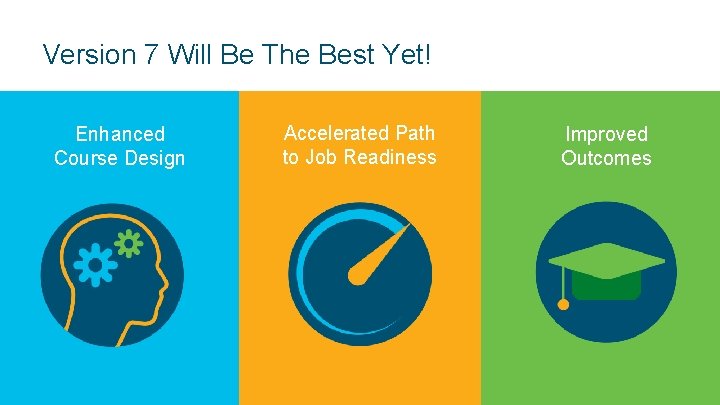 Version 7 Will Be The Best Yet! Enhanced Course Design © 2019 Cisco and/or