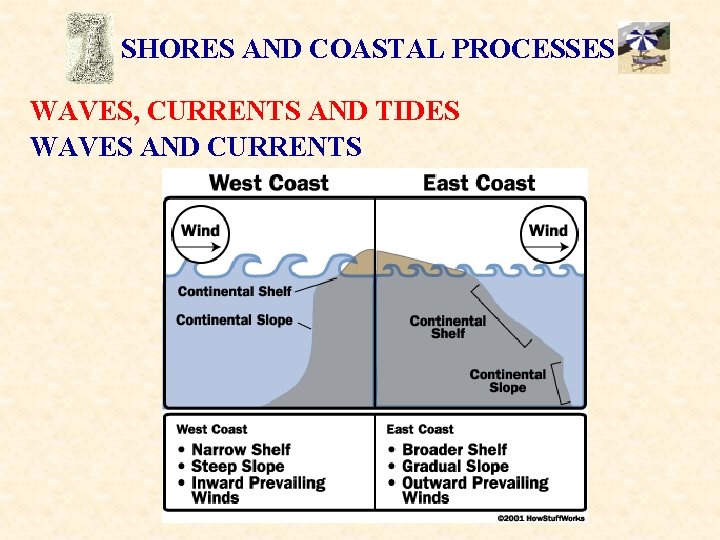 SHORES AND COASTAL PROCESSES WAVES, CURRENTS AND TIDES WAVES AND CURRENTS 