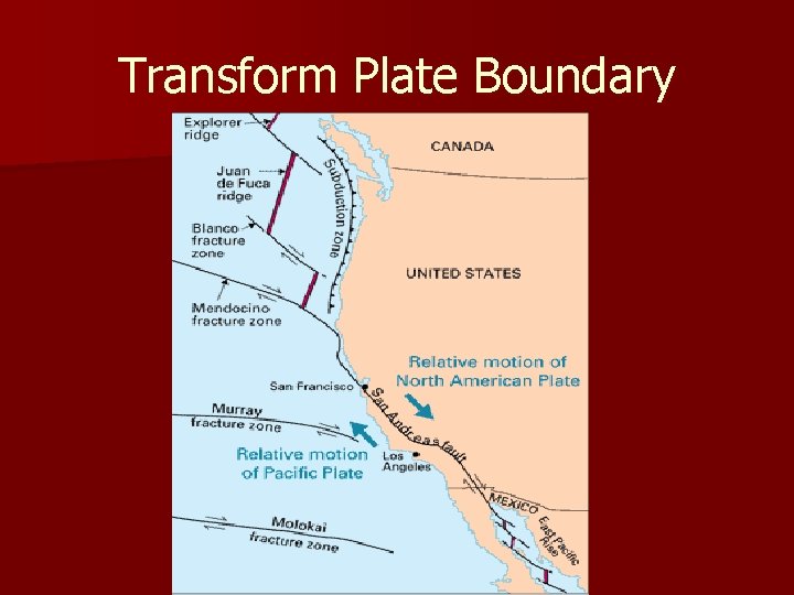 Transform Plate Boundary 