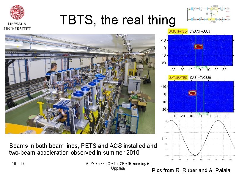 TBTS, the real thing Beams in both beam lines, PETS and ACS installed and