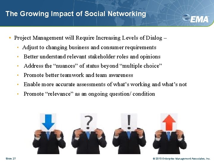 The Growing Impact of Social Networking • Project Management will Require Increasing Levels of