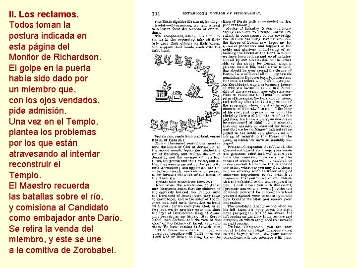 II. Los reclamos. Todos toman la postura indicada en esta página del Monitor de II. Los reclamos. Todos toman la postura indicada en esta página del Monitor de
