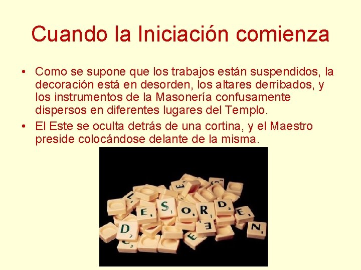 Cuando la Iniciación comienza • Como se supone que los trabajos están suspendidos, la Cuando la Iniciación comienza • Como se supone que los trabajos están suspendidos, la