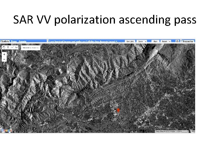 SAR VV polarization ascending pass 