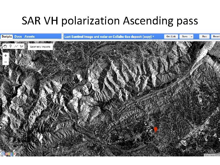 SAR VH polarization Ascending pass 