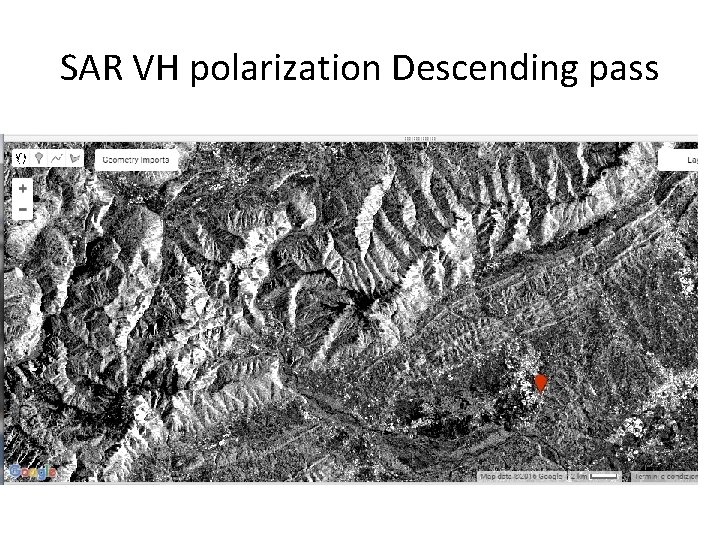 SAR VH polarization Descending pass 