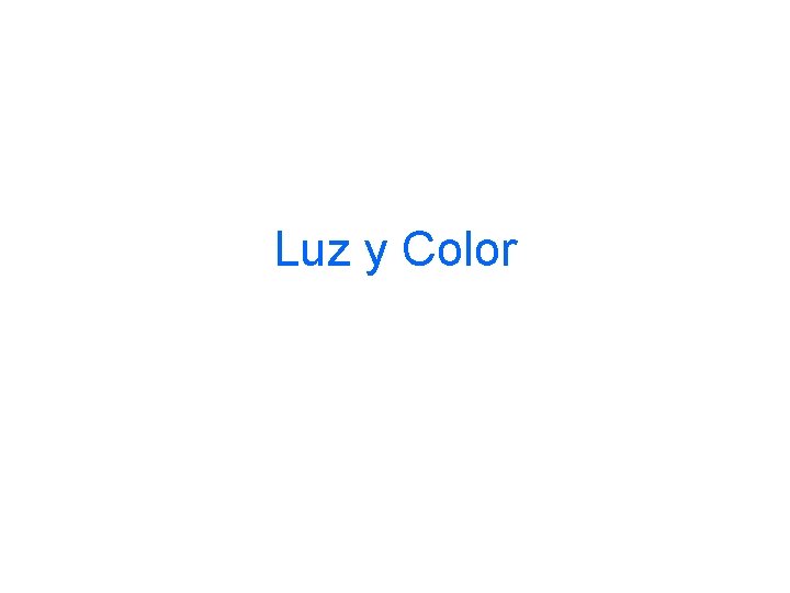 Luz y Color 