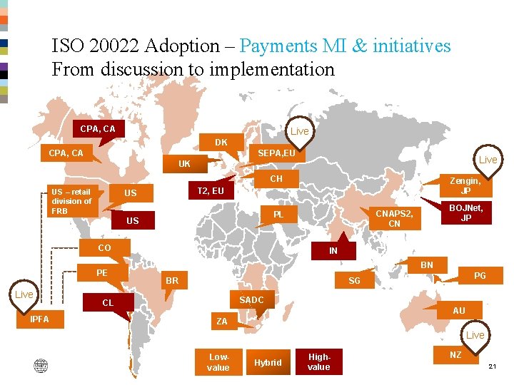 ISO 20022 Adoption – Payments MI & initiatives From discussion to implementation CPA, CA ISO 20022 Adoption – Payments MI & initiatives From discussion to implementation CPA, CA