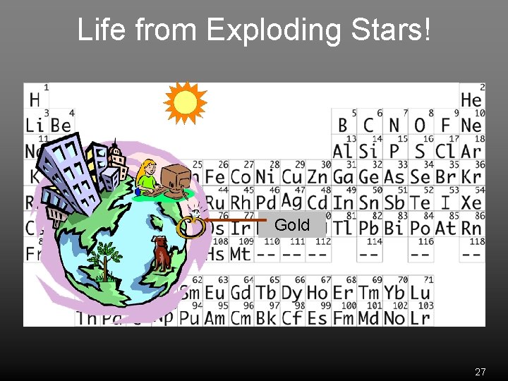 Life from Exploding Stars! Gold 27 