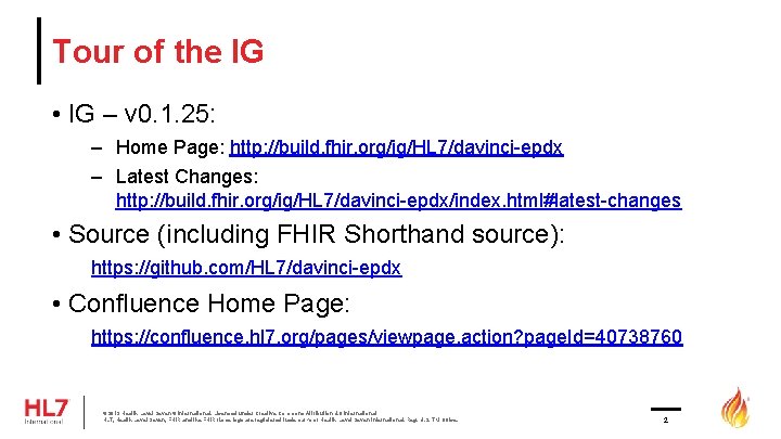 Tour of the IG • IG – v 0. 1. 25: – Home Page:
