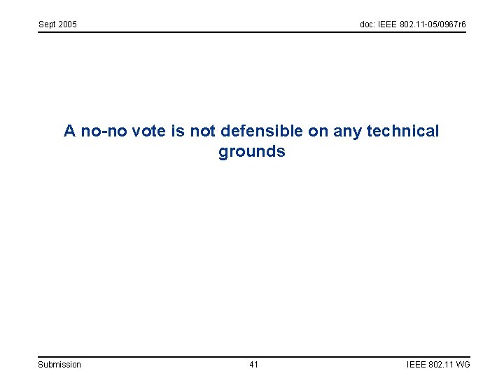 Sept 2005 doc: IEEE 802. 11 -05/0967 r 6 A no-no vote is not