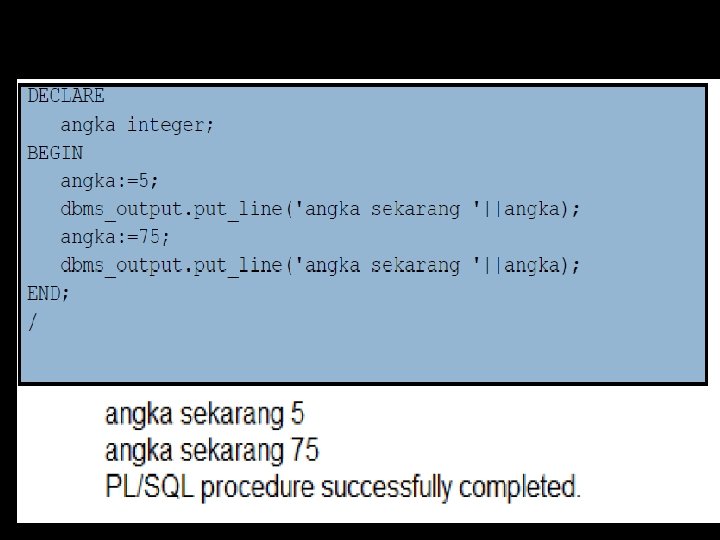 Menulis Variable 