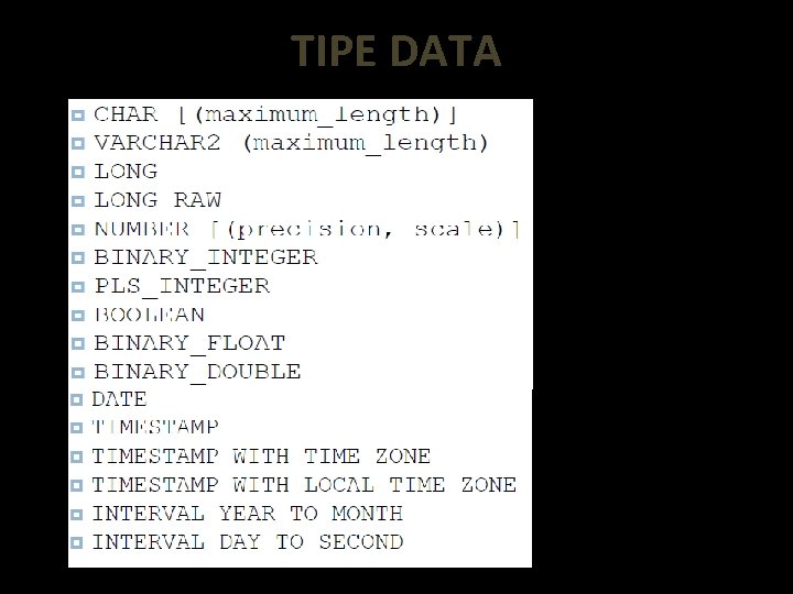 TIPE DATA 