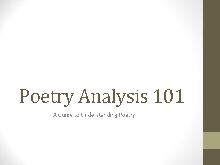 Poetry Analysis 101 A Guide to Understanding Poetry 