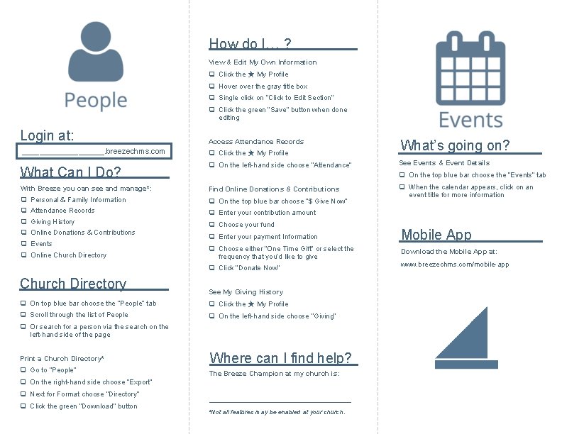 How do I… ? View & Edit My Own Information q Click the ★