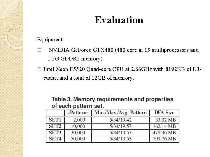 Evaluation Equipment : � NVIDIA Ge. Force GTX 480 (480 core in 15 multiprocessors Evaluation Equipment : � NVIDIA Ge. Force GTX 480 (480 core in 15 multiprocessors