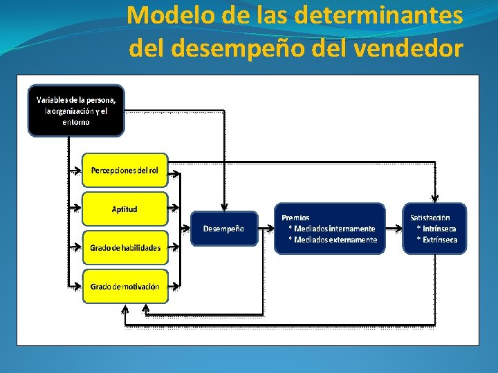 Modelo de las determinantes del desempeño del vendedor 