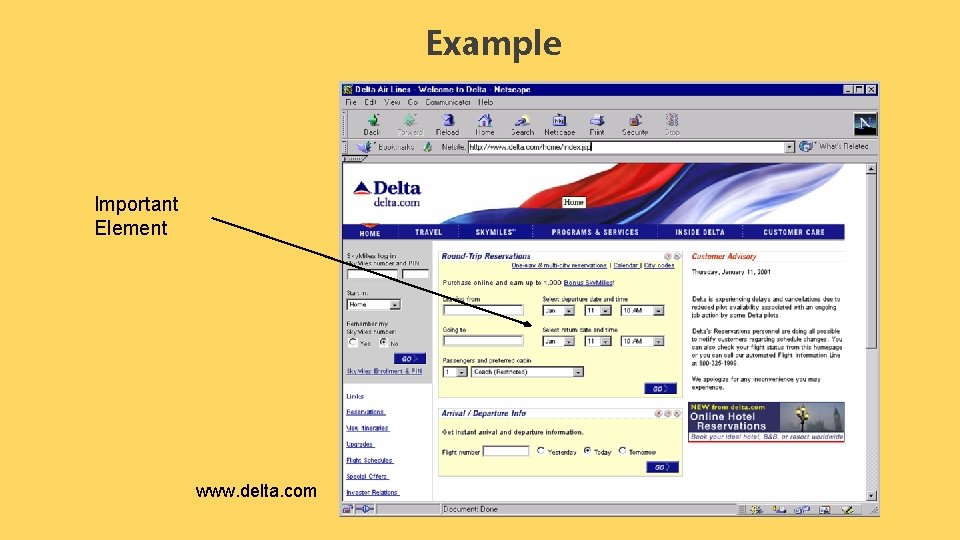 Example Important Element www. delta. com 