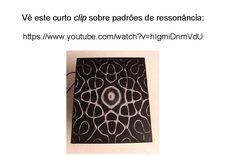 Vê este curto clip sobre padrões de ressonância: https: //www. youtube. com/watch? v=h. Igmi.