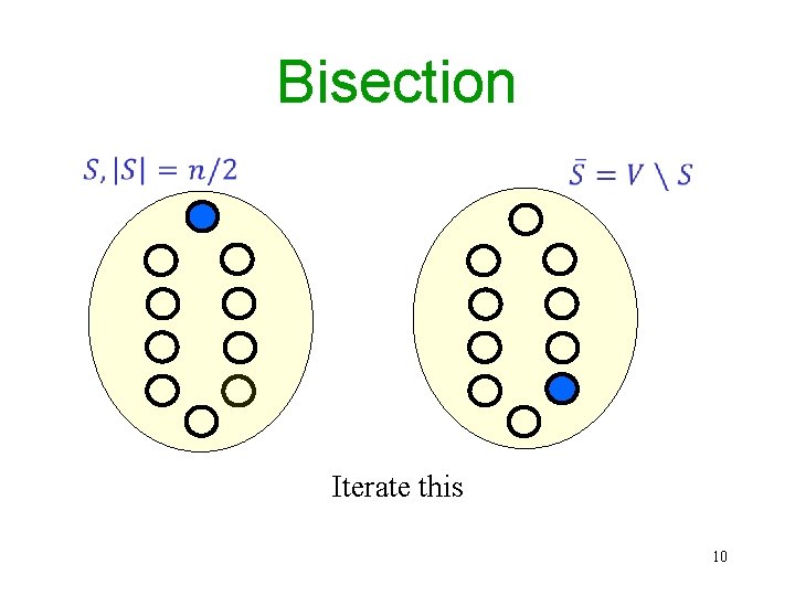 Bisection Iterate this 10 Bisection Iterate this 10