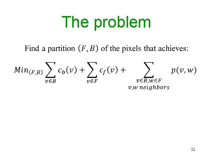 The problem 32 The problem 32