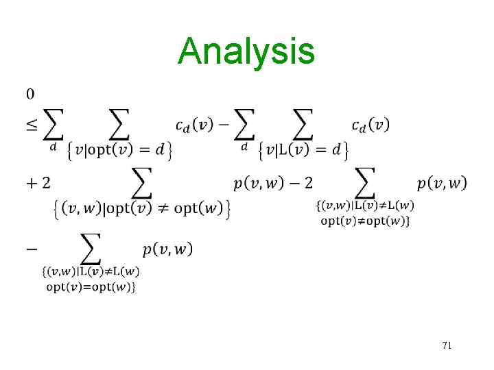 Analysis 71 Analysis 71