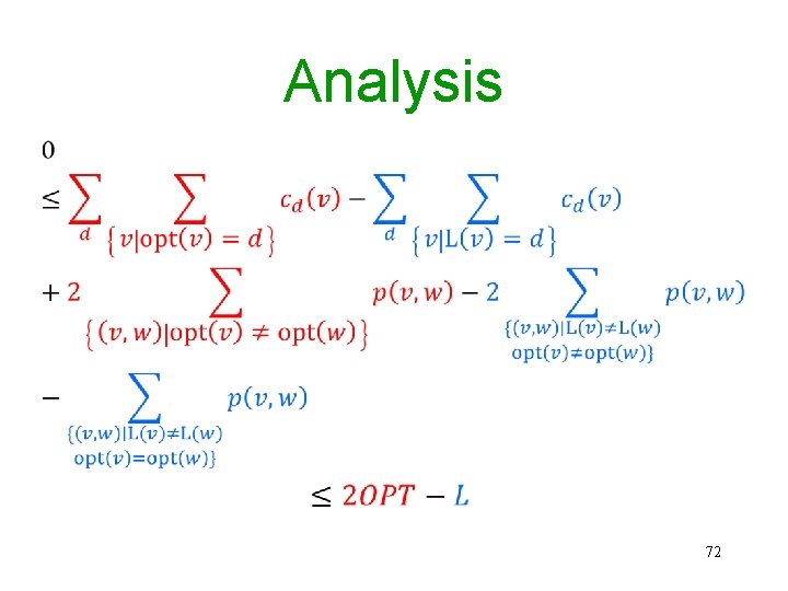 Analysis 72 Analysis 72