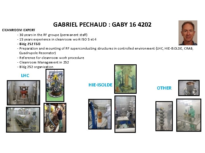 GABRIEL PECHAUD : GABY 16 4202 Cl. EANROOM EXPERT - 30 years in the